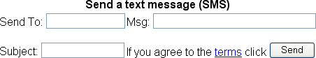 Send text message to any cell phone - simple